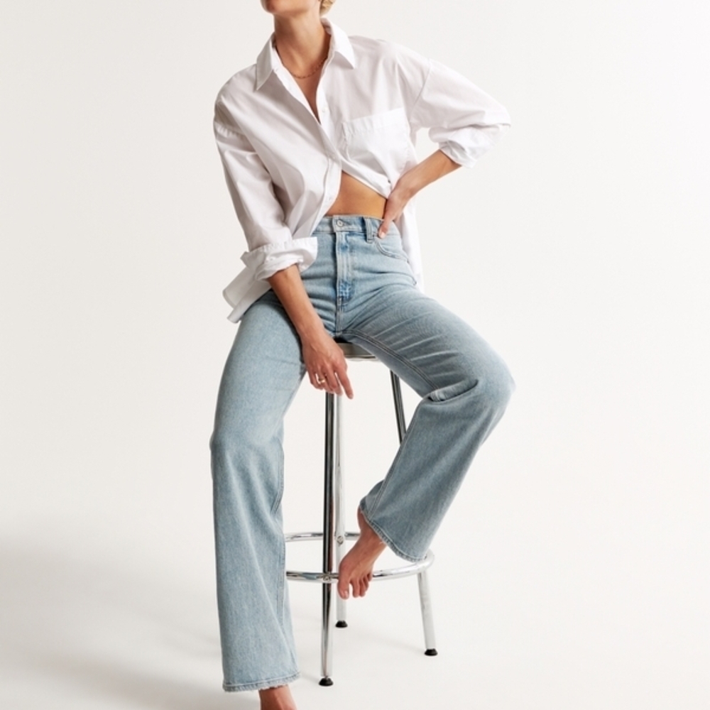 Abercrombie & Fitch Light Blue Straight Leg Jeans